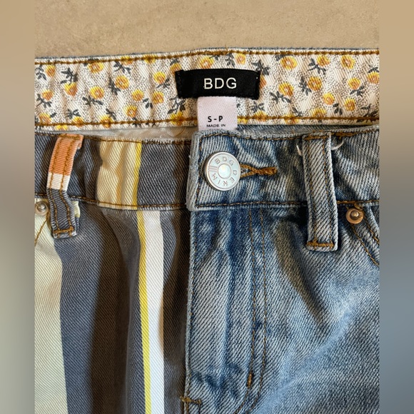 Urban Outfitters BDG Striped Patchwork Denim Mini Skirt - Picture 13 of 14